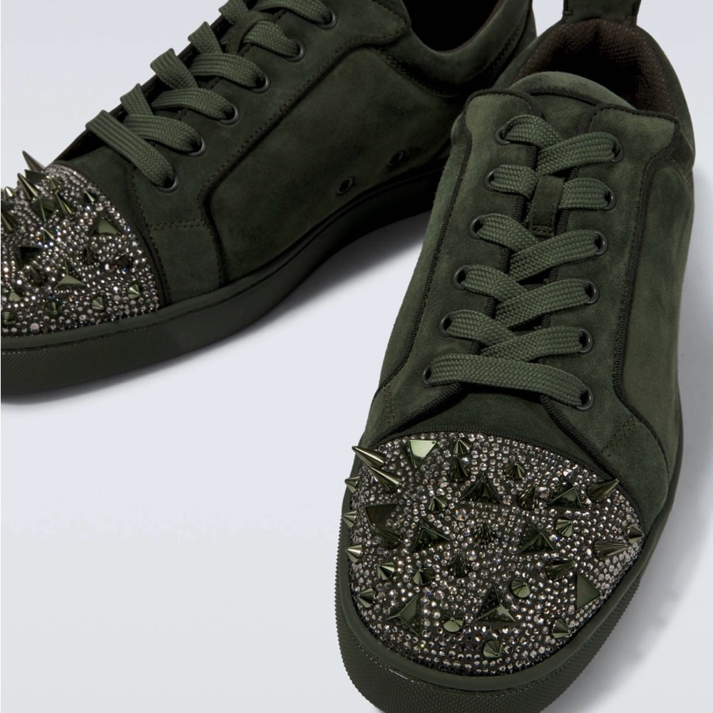 Christian Louboutin Olive Studded Sneakers NWOT